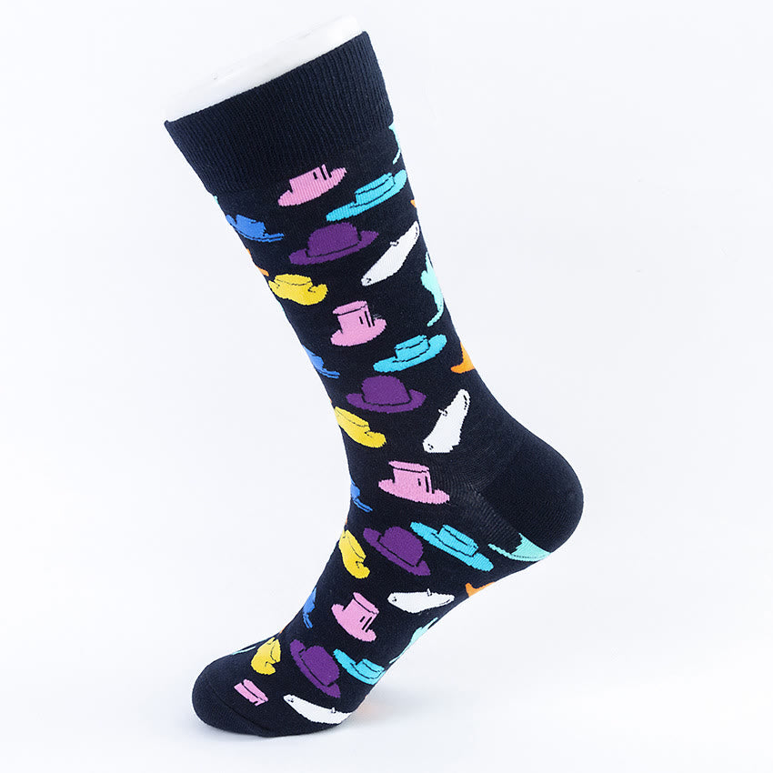 Plus Size Abstract Pattern Crew Socks(5 Pairs) - image 1