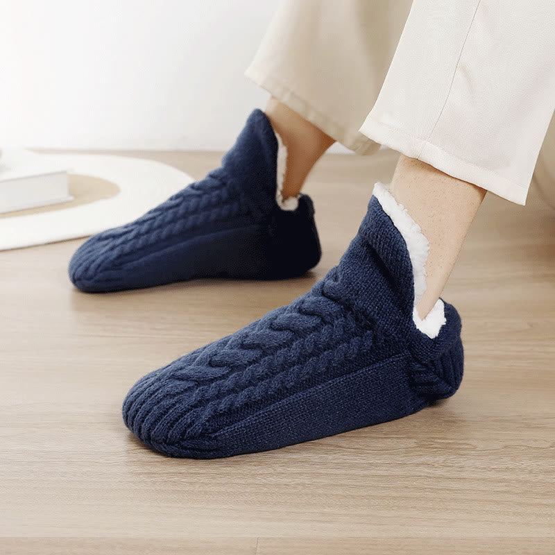 Plus Size Anti Slip Slipper Socks(2 Pairs) - Dark Blue - EU36-39(US3-6) - image 5
