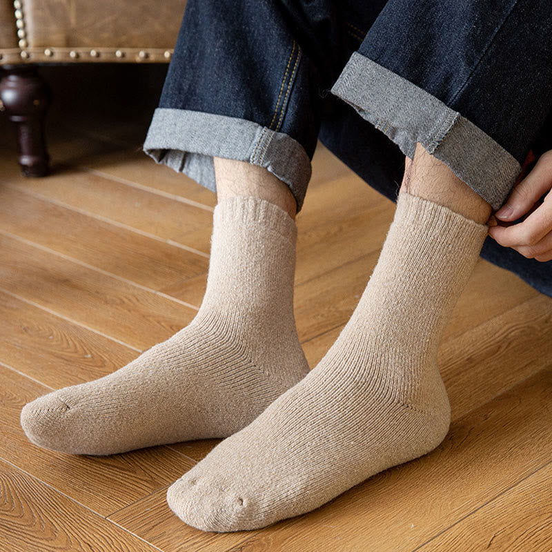 Plus Size Thick Insulated Heated Winter Crew Socks(5 Pairs) - image 6