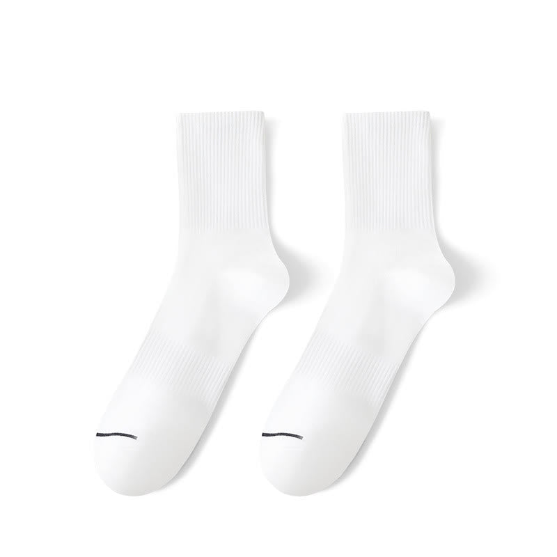 Solid Comfy Quarter Socks(6 Pairs) - EU39-48(US6-13) - White - image 1