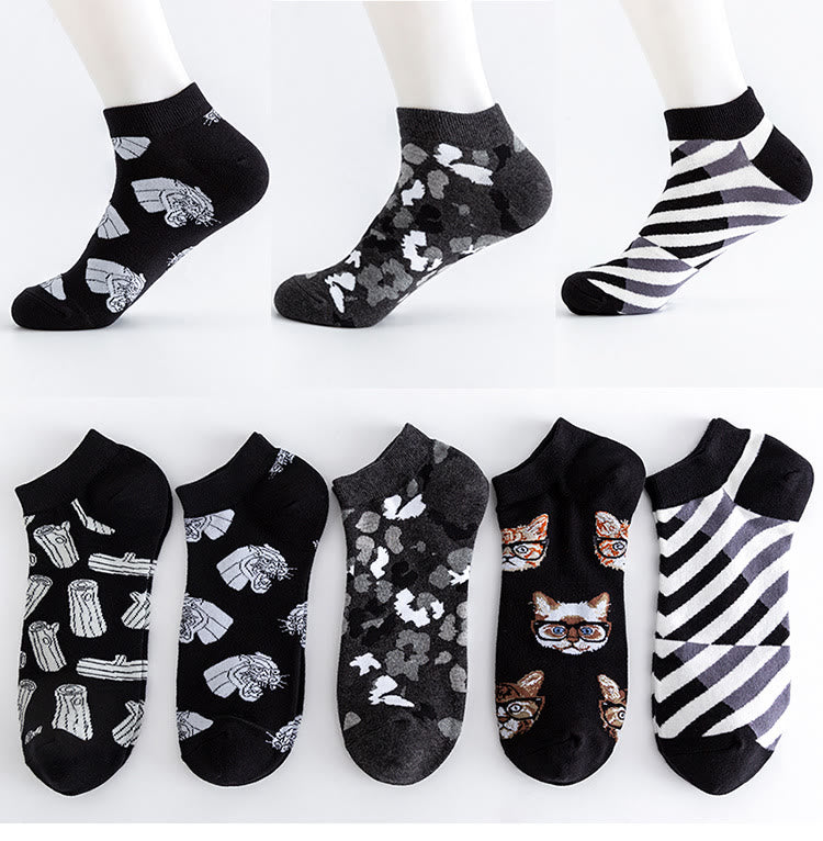 Tree Ankle Socks(5 Pairs) - 40-46 - Muliticolor - image 1