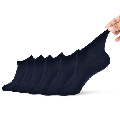 100% Cotton Ankle Socks(6 Pairs) - 45-50 - Navy Blue - image 9