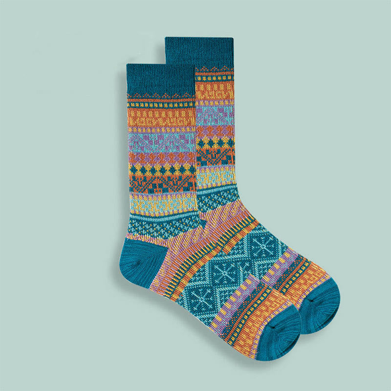 Retro Soft Cotton Quarter Socks(10 Pairs) - Lake Blue - EU37-43(US4-9) - image 11