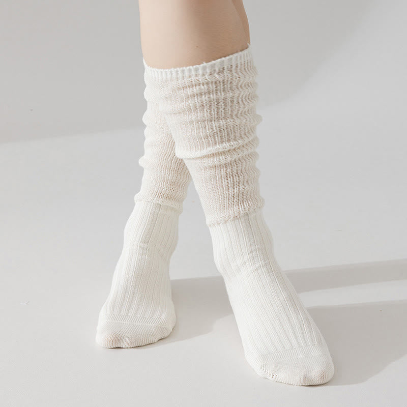 Solid Color Stylish Slouch Socks(3 Pairs) - image 8