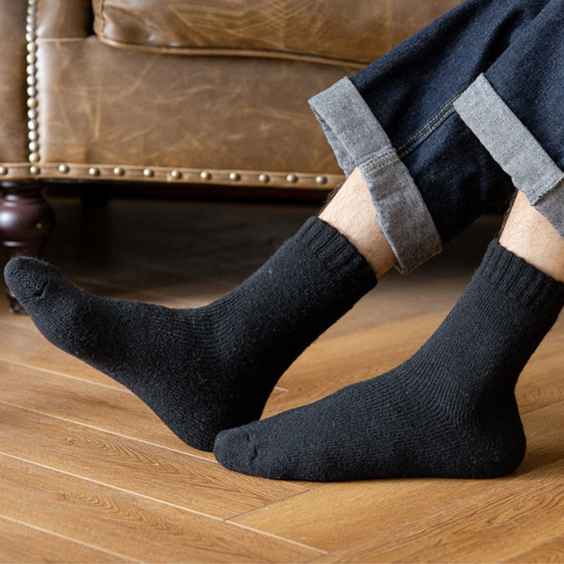 Plus Size Thick Insulated Heated Winter Crew Socks(5 Pairs) - image 3