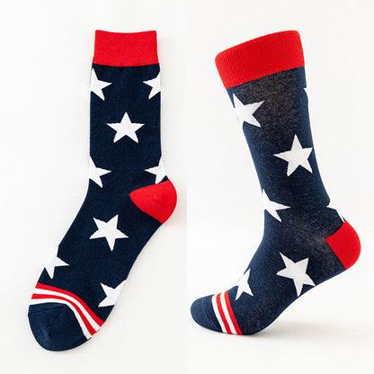 Plus Size USA Stars Stripes Crew Socks(6 Pairs) - image 4