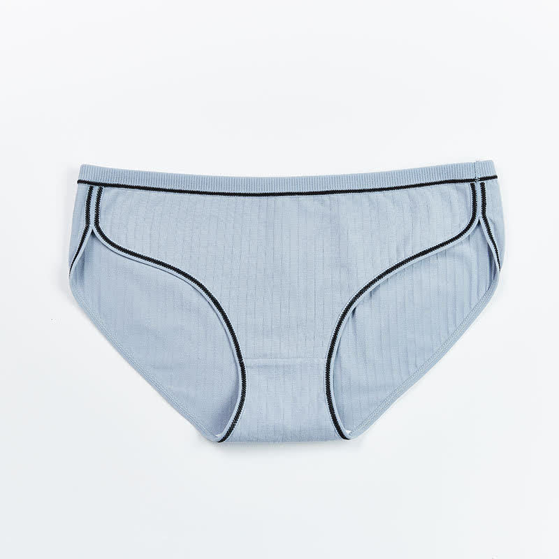 Low Rise Cotton Panty(5 Pairs) - Blue - 4XL - image 11