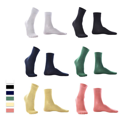 Candy Color Breathable Crew Socks(6 Pairs) - image 3