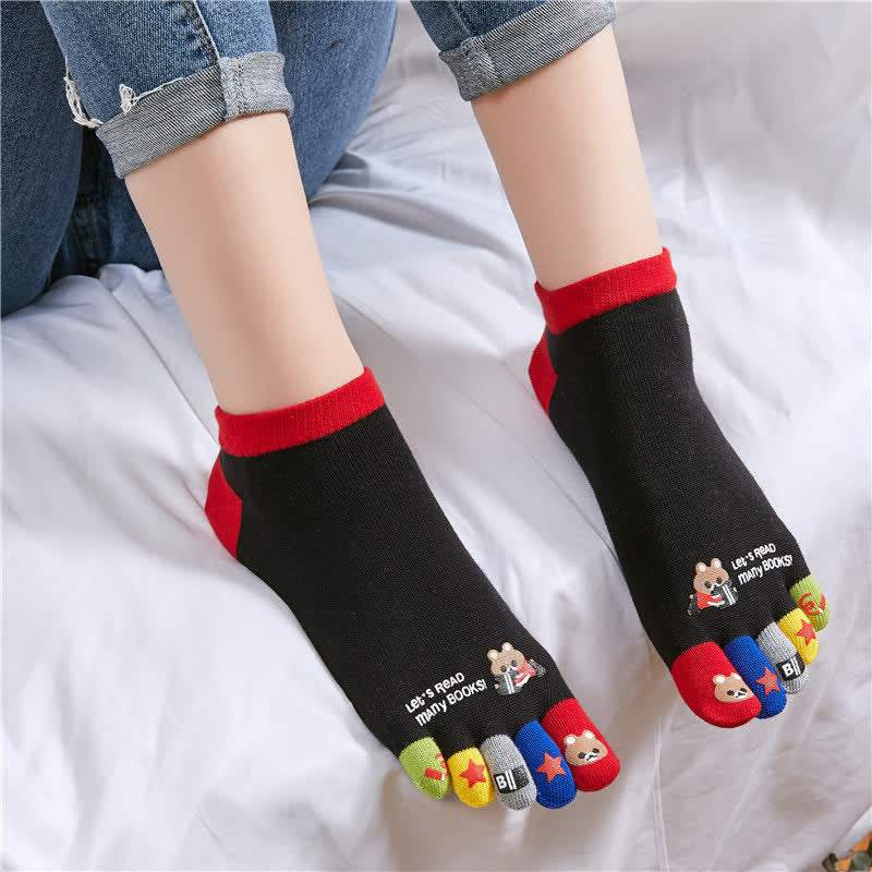 Plus Size Funny Cartoon Alignment Socks(4 Pairs)