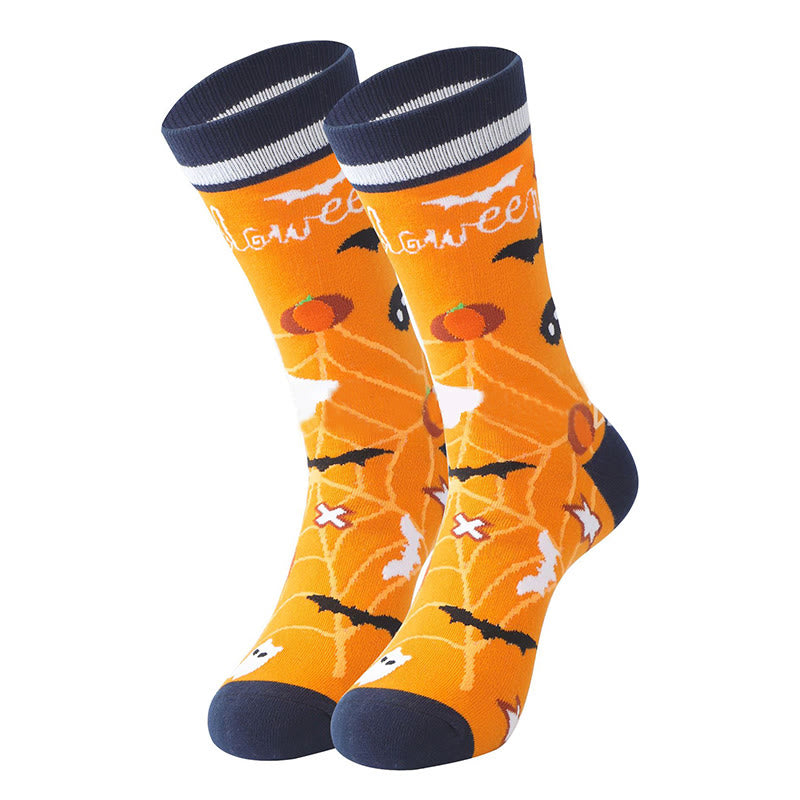 Halloween Pumpkin Cotton Crew Socks(5 Pairs) - image 2