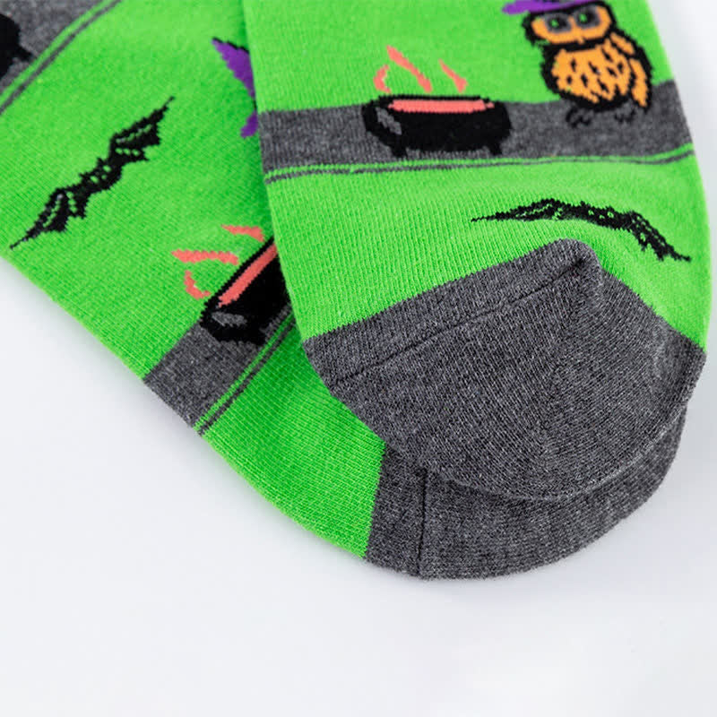 Plus Size Halloween Cotton Lounge Crew Socks(5 Pairs) - image 8