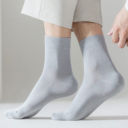 Multicolor Mesh Quarter Socks(5 Pairs) - image 5