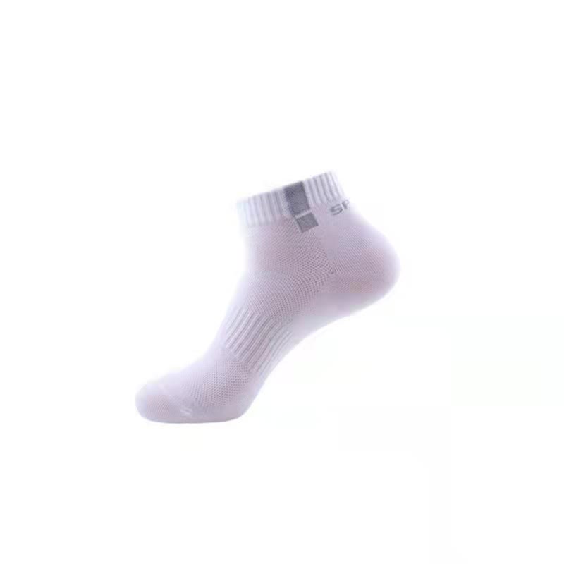 Mesh Breathable Ankle Socks(5 Pairs) - White - EU44-50(US10-15) - image 12