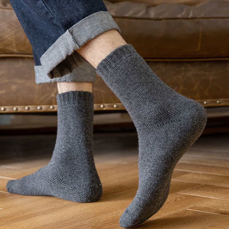 Plus Size Thick Insulated Heated Winter Crew Socks(5 Pairs) - image 1