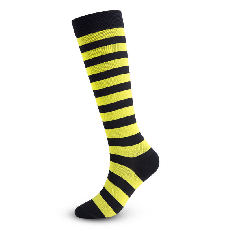 Colorful Striped Compression Socks(3 Pairs) - image 1