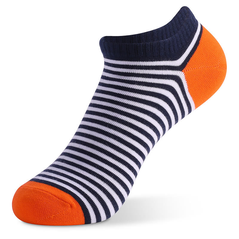 Colorful Striped Cotton Ankle Socks(5 Pairs) - image 3