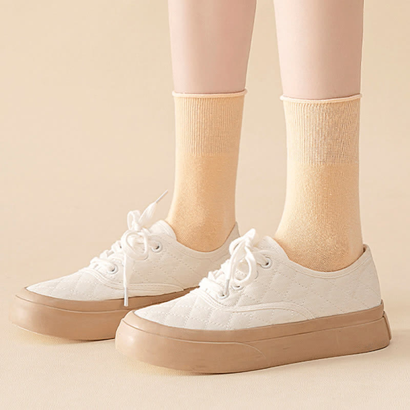 Elastic Solid Quarter Socks(6 Pairs) - image 8