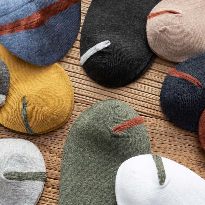 Striped Loose Cotton Socks(3 Pairs) - image 5