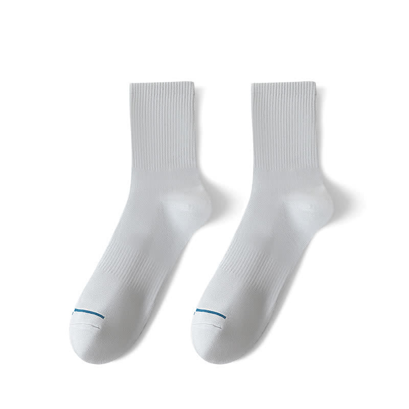 Solid Comfy Quarter Socks(6 Pairs) - EU39-48(US6-13) - Light Gray - image 4