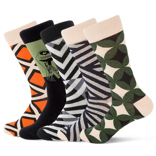 Plus Size Dinosaur Crew Socks(5 Pairs) - image 0