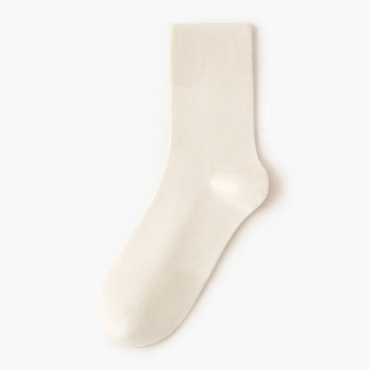 Solid Color High Elastic Quarter Socks(5 Pairs) - Nude - EU36-40(US3-7) - image 11