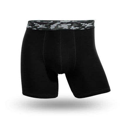 Plus Size Soft Cotton Boxer Briefs(5 Packs) - Black - 6XL - image 4