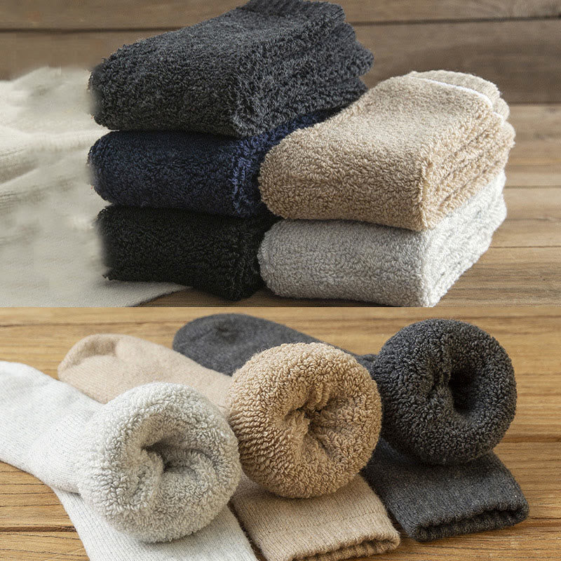 Plus Size Thick Insulated Heated Winter Crew Socks(5 Pairs) - image 12