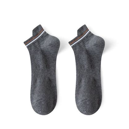Stripe Anti-sweat Sport Ankle Socks(5 Pairs) - Dark Gray - EU43-48(US9-13) - image 7