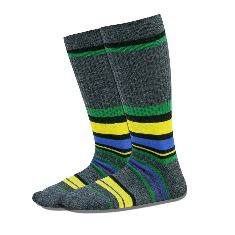 Dark Green Stripes Knee High Cushioned Socks - image 2