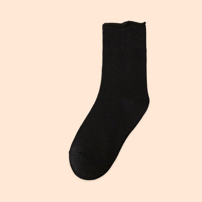 Elastic Solid Quarter Socks(6 Pairs) - Black - EU40-44(US8.5-12) - image 13