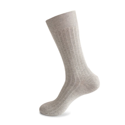 Plus Size Solid Stripes Crew Socks(3 Pairs)