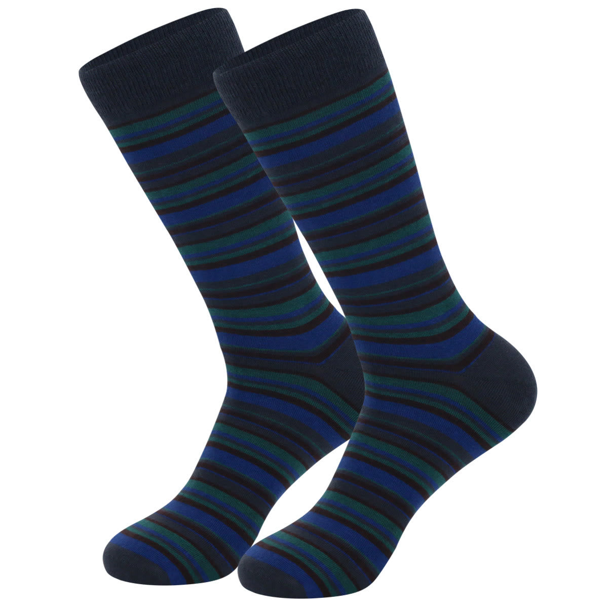 Plus Size Patchwork Pinstripes Crew Socks(5 Pairs) - image 4