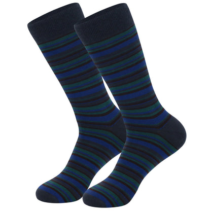 Plus Size Patchwork Pinstripes Crew Socks(5 Pairs) - image 4