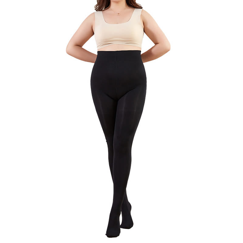 Plus Size High Waist Pantyhoses(2 Pairs) - image 5