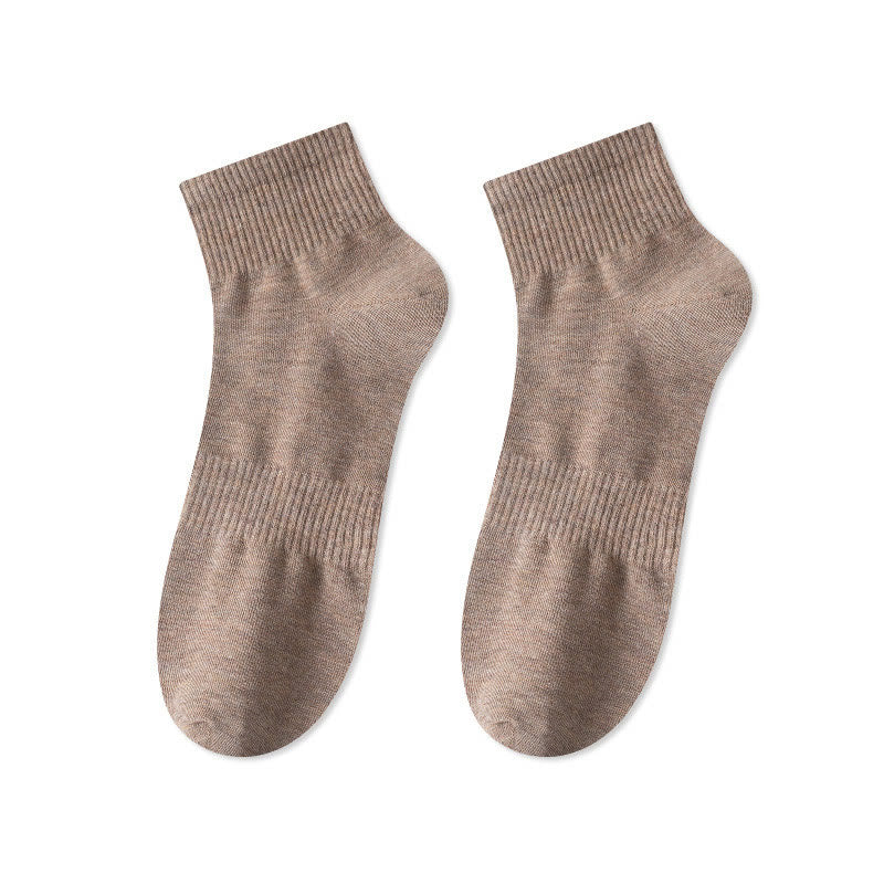 Plusock Breathable Soft Cotton Quarter Socks(7 Pairs) - Khaki - EU43-48(US9.5-13.5) - image 13