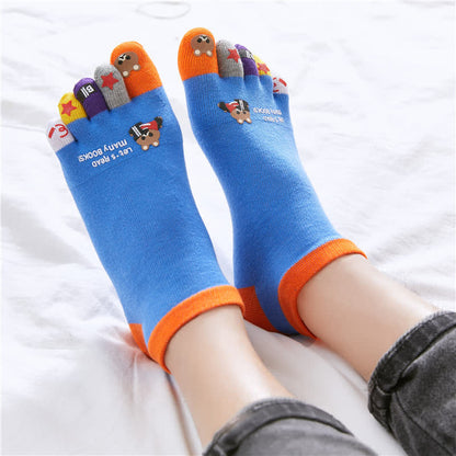 Plus Size Funny Cartoon Alignment Socks(4 Pairs)