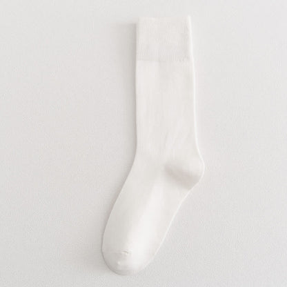 Plus Size Soft Durable Crew Socks(8 Pairs) - White - EU35-39(US4.5-8) - image 11