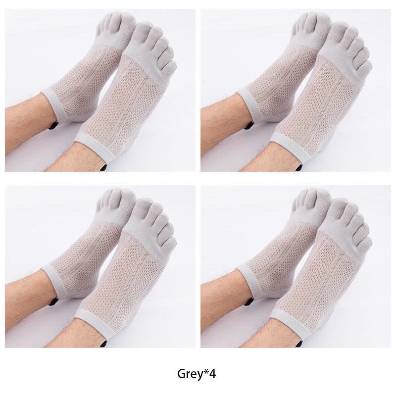 Five Toes Cotton Alignment Socks(4 Pairs) - Grey - EU38-45(US5-11) - image 7