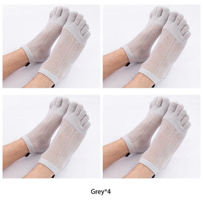 Five Toes Cotton Alignment Socks(4 Pairs) - Grey - EU38-45(US5-11) - image 7