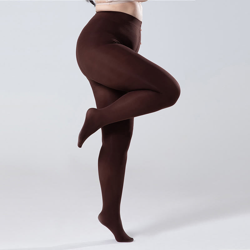 Plus Size Snag-proof Pantyhose - Coffee - Fits 132lbs-198lbs - image 1