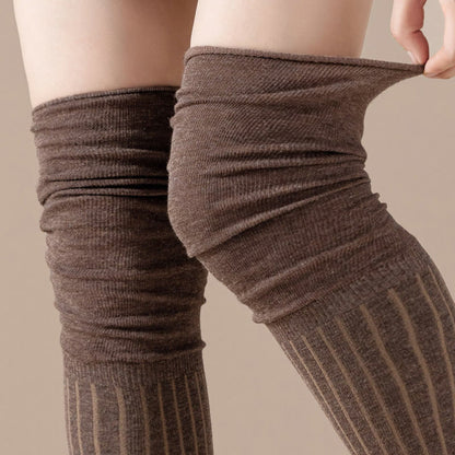 Solid Color Thigh High Socks(2 Pairs) - image 5
