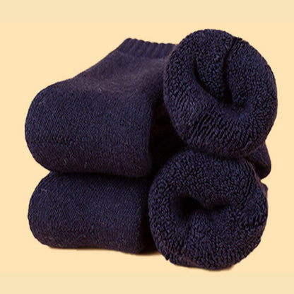 Plus Size Thick Insulated Heated Winter Crew Socks(5 Pairs) - Navy Blue - EU37-45(US4-11) - image 17