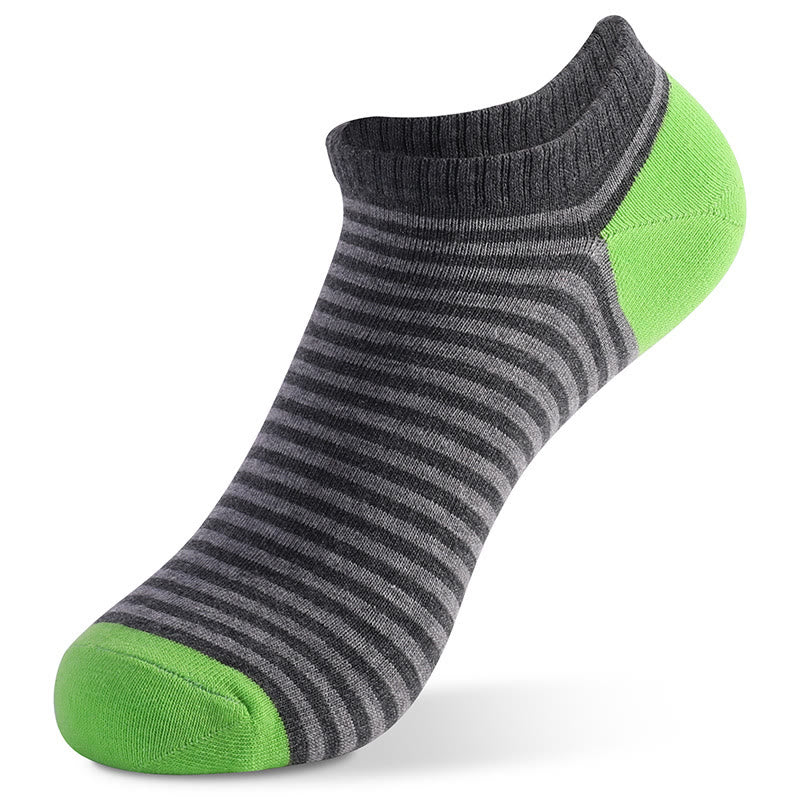 Colorful Striped Cotton Ankle Socks(5 Pairs) - image 2
