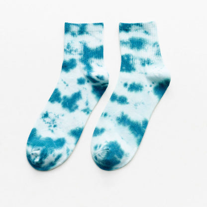 Tie-dye Quarter Socks(5 Pairs) - image 12