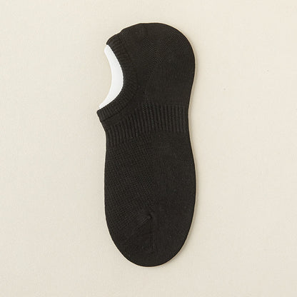 Mesh Cotton No Show Socks(5 Pairs) - Black - EU39-46(US5-12) - image 17