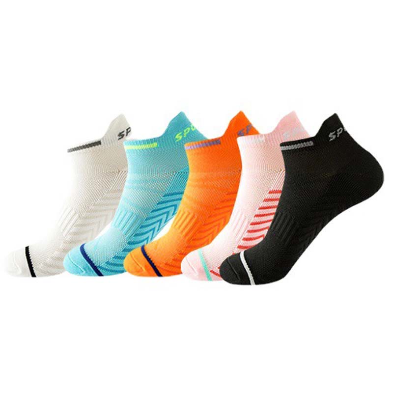 Athletic Running Cushioned Ankle Compression Socks(5 Pairs) - Multicolor - L - image 11