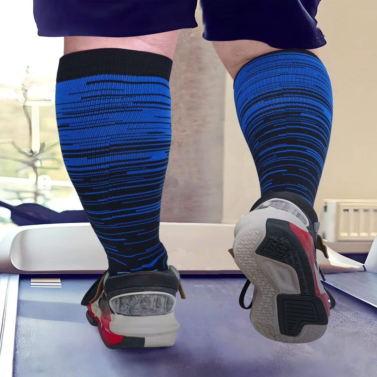 Colorful Cool Lines Plus Size Compression Socks 2XL-7XL - image 8