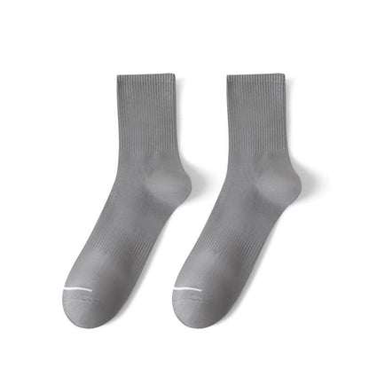 Solid Comfy Quarter Socks(6 Pairs) - EU39-48(US6-13) - Dark Gray - image 6