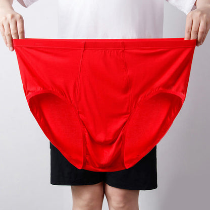 Plus Size High-Waisted Hip Briefs(1 Pair) - Red - 8XL - image 9