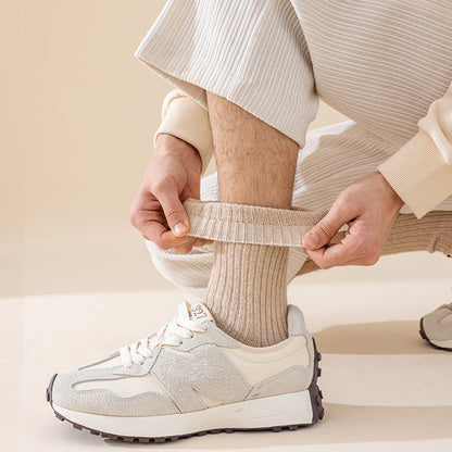 Plus Size Solid Color Warm Quarter Socks(6 Pairs) - image 3